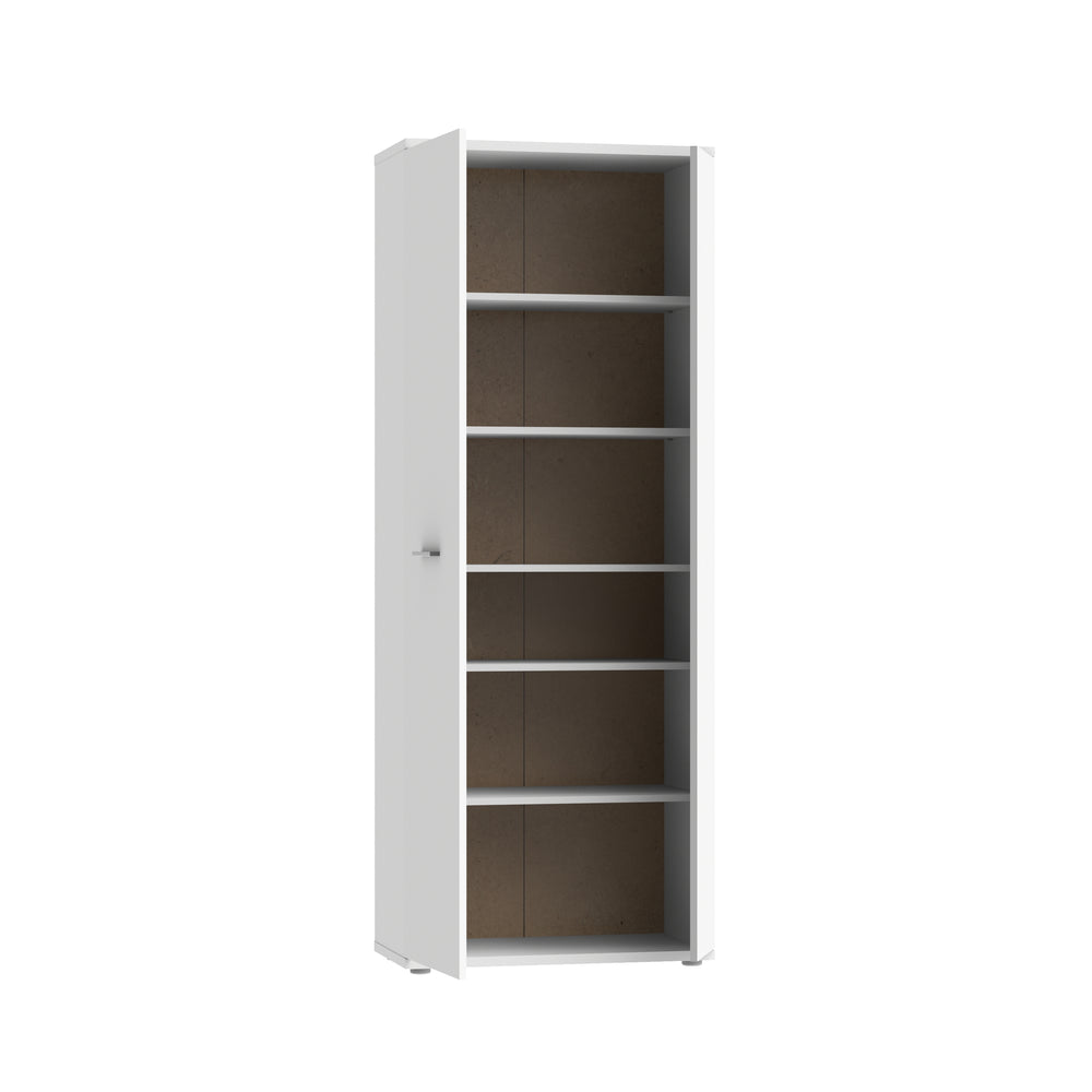 Variant Multipurpose White Tall 2 Door Utility Shoe Storage Cupboard - FurniComp