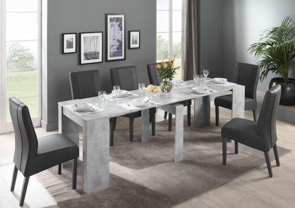 Novara Concrete Grey Extending Console Dining Table - FurniComp