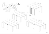 Novara Concrete Grey Extending Console Dining Table - FurniComp