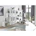 Novara White Gloss Bookcase/Room Dividers - FurniComp