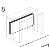 Novara Concrete Grey Extending Console Dining Table - FurniComp