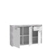 Orlando White and Concrete Grey 3 Door 1 Drawer Sideboard - FurniComp