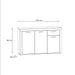 Orlando White and Concrete Grey 3 Door 1 Drawer Sideboard - FurniComp