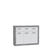 Orlando White and Concrete Grey 3 Door 3 Drawer Sideboard - FurniComp