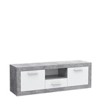 Orlando White and Concrete Grey 65 Inch TV Stand - FurniComp