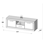 Orlando White and Concrete Grey 65 Inch TV Stand - FurniComp