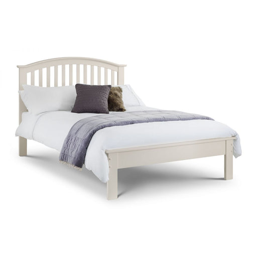 Palermo Stone White Lacquered Wooden Bed - FurniComp