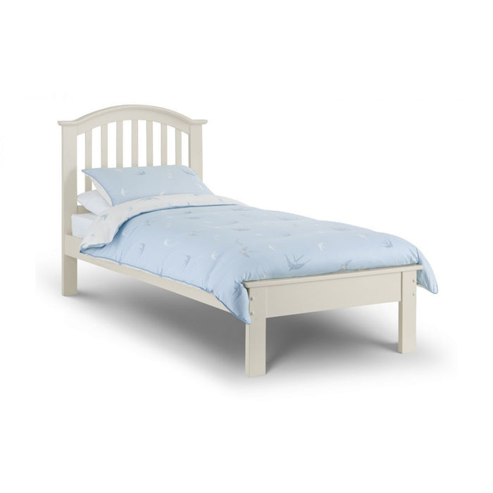 Palermo Stone White Lacquered Wooden Bed - FurniComp
