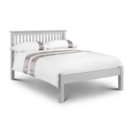 Peru Dove Grey Low Foot End Shaker Style Bed - FurniComp