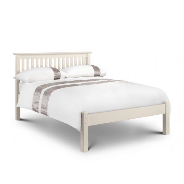 Peru Stone White Low Foot End Shaker Style Bed - FurniComp