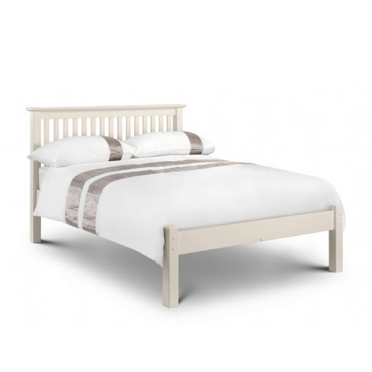 Peru Stone White Low Foot End Shaker Style Bed - FurniComp