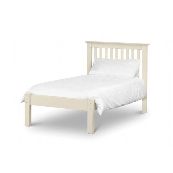 Peru Stone White Low Foot End Shaker Style Bed - FurniComp
