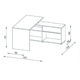 Reno Large White L Shaped Corner Desk - FurniComp