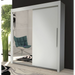 Reva 2 Door 170cm White Mirrored Sliding Door Wardrobe - FurniComp