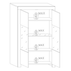 Roma 2 Door Oak Effect Glass Display Cabinet - FurniComp