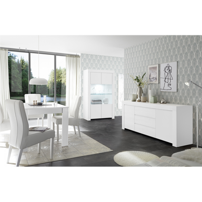 Roma Matt White 4 Door Sideboard - FurniComp