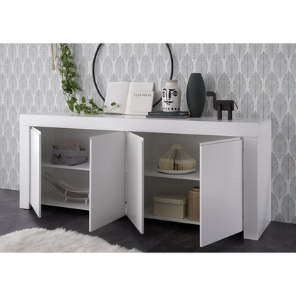 Roma Matt White 4 Door Sideboard - FurniComp