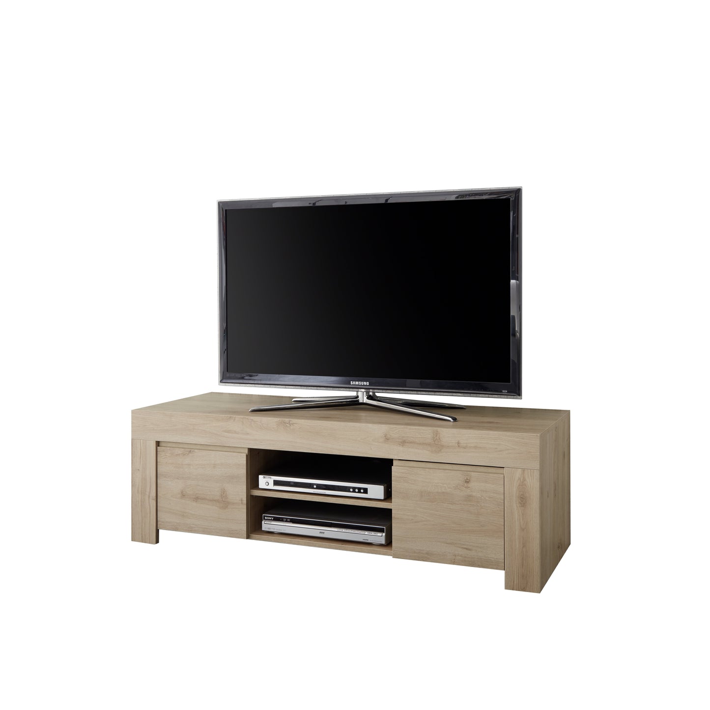 Roma Oak Effect 2 Door TV Cabinet - FurniComp