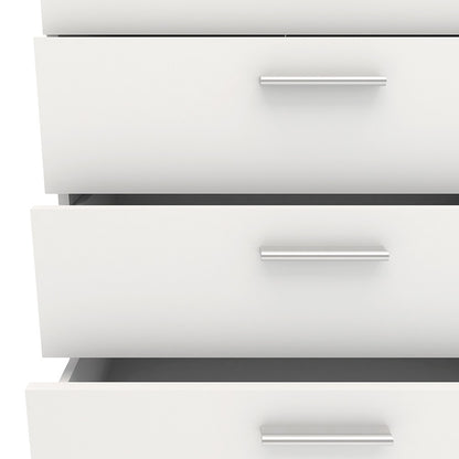 Rotterdam 5 Drawers White Chest of Drawer - FurniComp