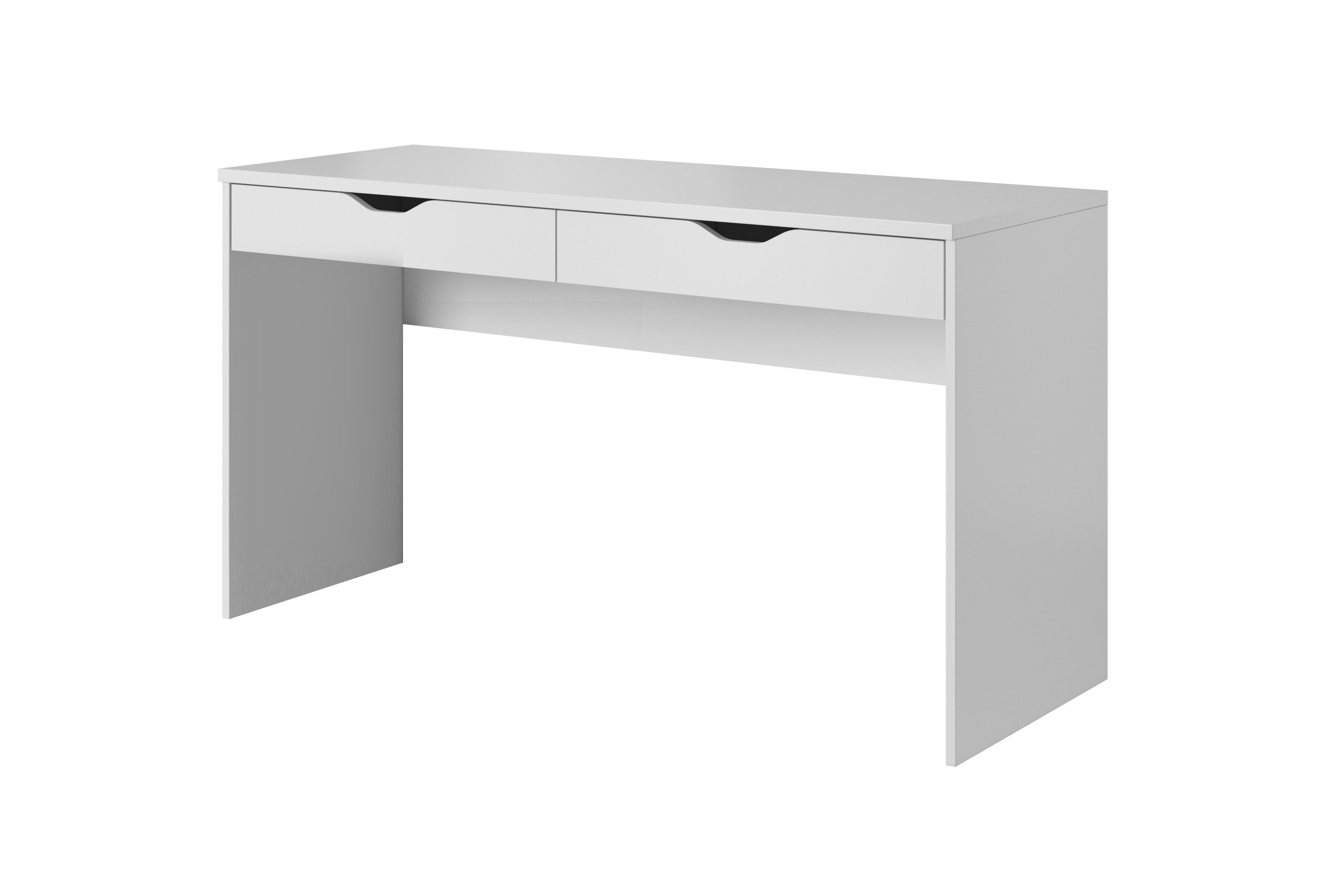 Sleek Matt White Home Office Desk - FurniComp