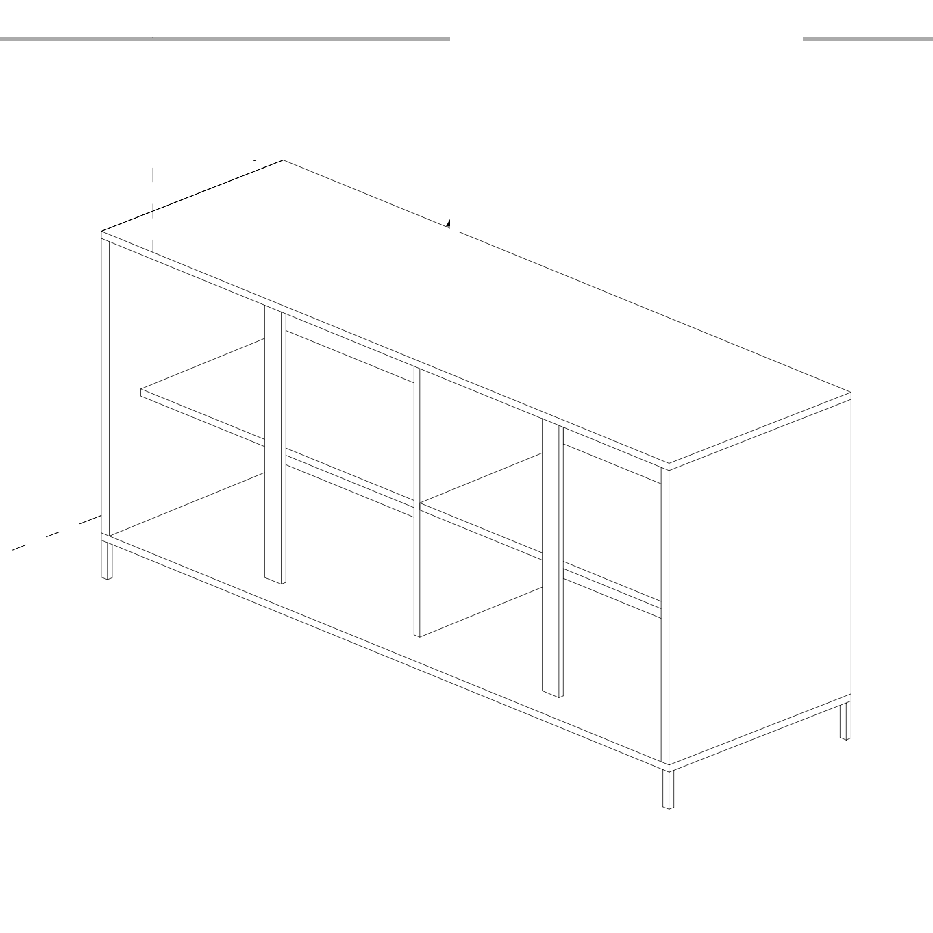 Santino 4 Door White Gloss Sideboard with Metal Legs - FurniComp