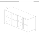 Santino 4 Door White Gloss Sideboard with Metal Legs - FurniComp