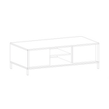 Santino Small 2 Door White Gloss TV Unit with Metal Legs - FurniComp