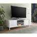 Santino Small 2 Drawer White Gloss TV Unit with Metal Legs - FurniComp