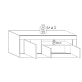 Siena 3 Door Anthracite and Concrete Grey TV Unit - FurniComp
