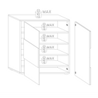 Lyon Large White Gloss Shoe Storage Cabinet - FurniComp