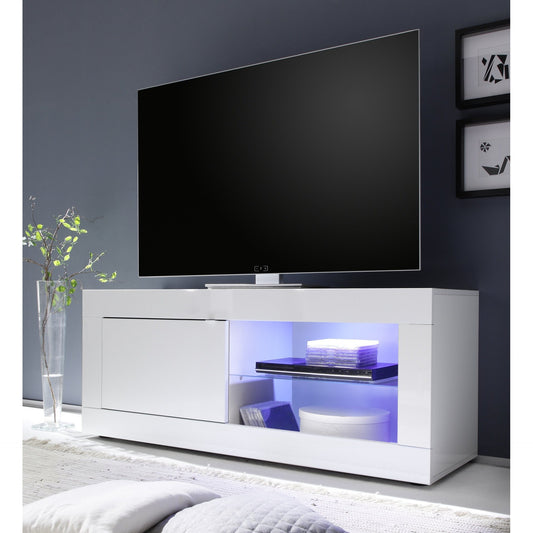 Selene 1 Door White Gloss TV Unit - FurniComp