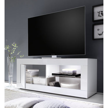 Selene 1 Door White Gloss TV Unit - FurniComp