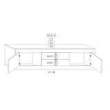 Selene Large 2 Door 2 Drawer Matt Black and Oak TV Unit - FurniComp
