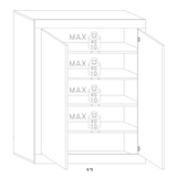 Selene 2 Door Oak White Pine Large Shoe Cabinet - FurniComp