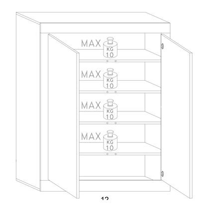 Selene 2 Door Oak White Pine Large Shoe Cabinet - FurniComp