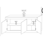 Selene 3 Door Matt Black and Oak Sideboard - FurniComp