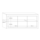 Selene 3 Door Matt Black and Oak Sideboard - FurniComp