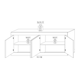 Selene 4 Door Matt Black and Oak Sideboard - FurniComp