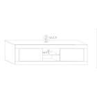 Selene Large 2 Door White Gloss TV Unit - FurniComp