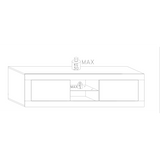 Selene Large 2 Door White Gloss TV Unit - FurniComp