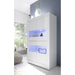 Selene Large 4 Door White Gloss Glass Display Cabinet - FurniComp