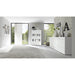 Selene Large 4 Door White Gloss Tall Sideboard/Highboard - FurniComp