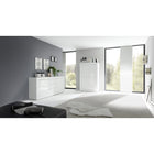 Selene 2 Door 3 Drawer White Gloss Sideboard - FurniComp