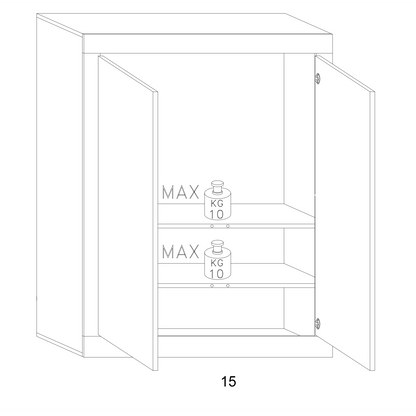 Selene White Gloss Tall Narrow Shallow Depth Hallway Wardrobe - FurniComp