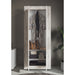 Selene White Oak Pine Tall Narrow Shallow Depth Hallway Wardrobe - FurniComp