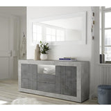 Siena 2 Door 2 Drawer Concrete Grey and Anthracite Sideboard - FurniComp