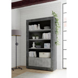 Siena 2 Door 4 Shelf Anthracite and Concrete Grey Bookcase - FurniComp