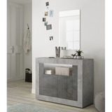 Siena 2 Door Concrete Grey and Anthracite Sideboard - FurniComp