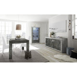 Siena 2 Door 2 Drawer Concrete Grey and Anthracite Sideboard - FurniComp