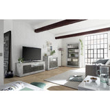 Siena 2 Door 2 Drawer Concrete Grey and Anthracite Sideboard - FurniComp